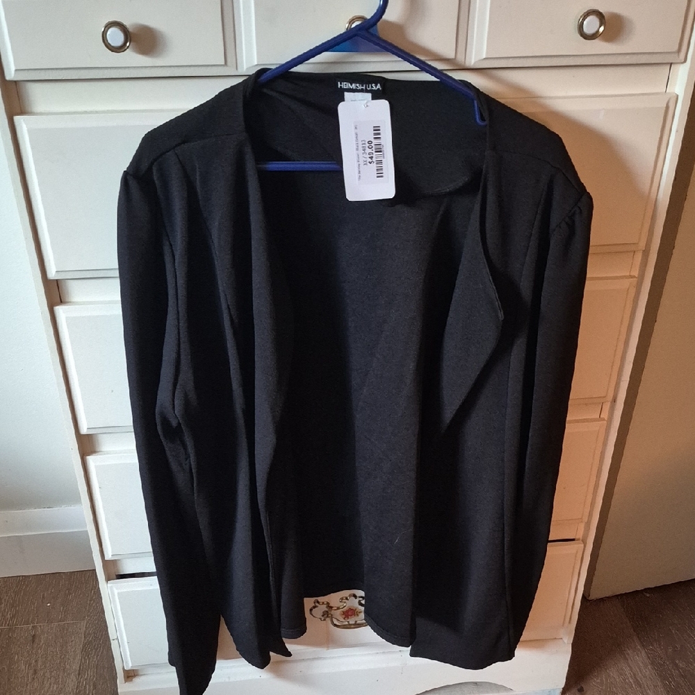 NWT HEIMISH USA Black Blazer Type Shrug